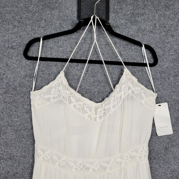 NWT ZARA White Crochet Lace Dress LWD Romantic Feminine Angelcore SIZE LARGE - Picture 5 of 15